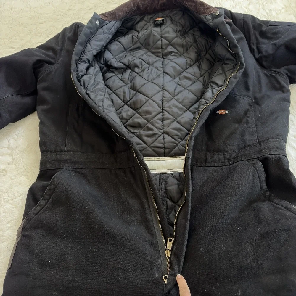 Dickies‎ TV239BK XL Tall Duck Insulated Coveralls Black Double Knee Workwear